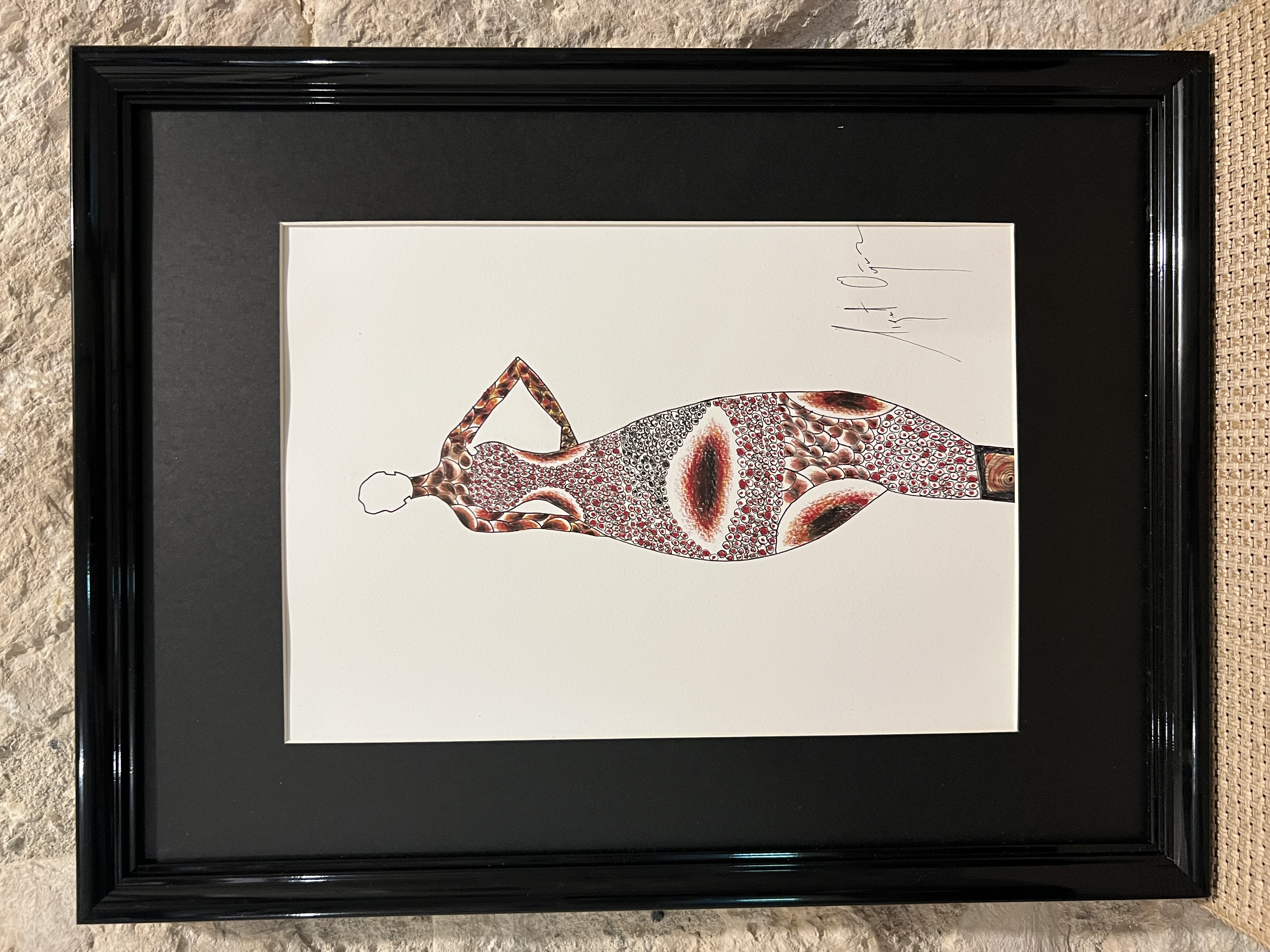 Framed art klimt style dress