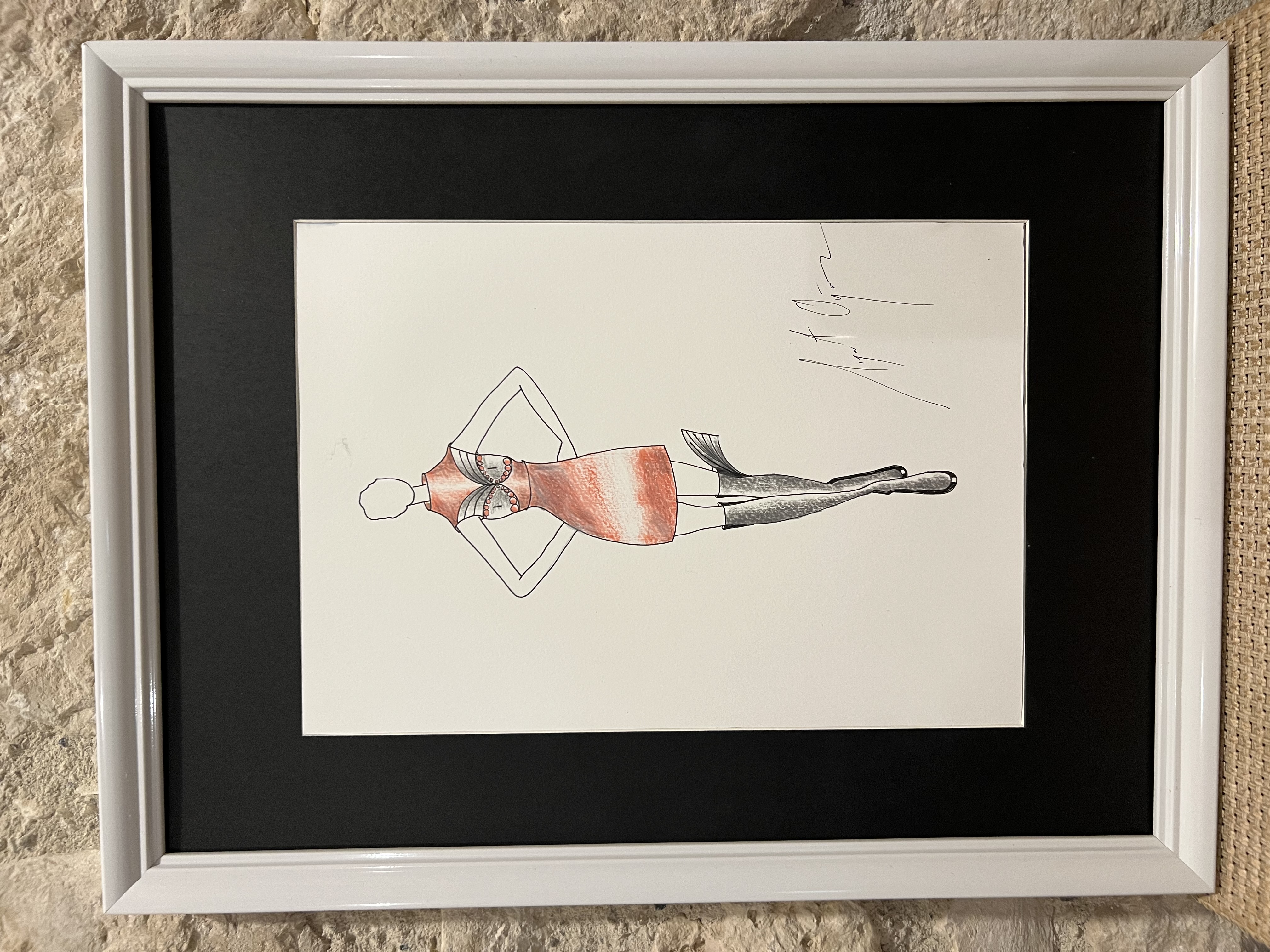 Framed art butterfly dress